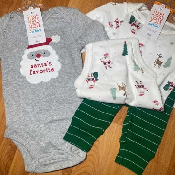 BABY‎ carter’s just one you bodysuit santa’s favorite - Picture 1 of 6